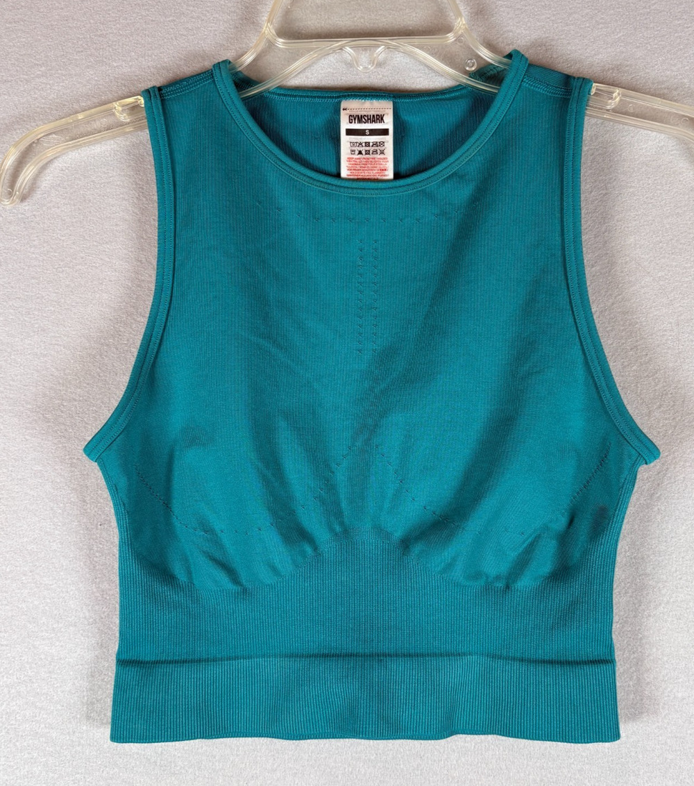 Gymshark Vital Seamless Women's Small Teal Cutout Back Tank Top